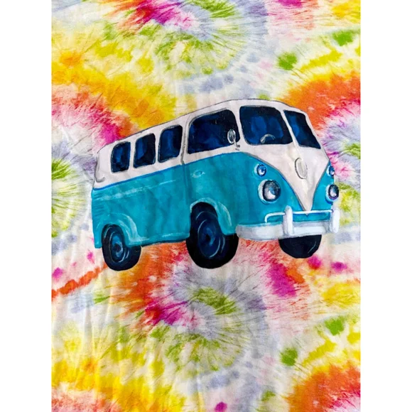 Kids Posh Peanut Bamboo Tie-Dye Short Sleeve Tee 10 Multi-Color Blue PLAY - Picture 6 of 8